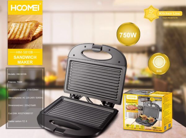 Maquina de sanduiche 750W HM-5810B