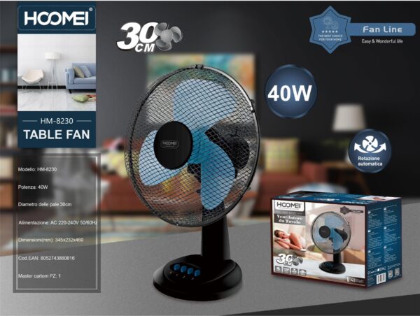 Ventilador de mesa 30cm HM-8230