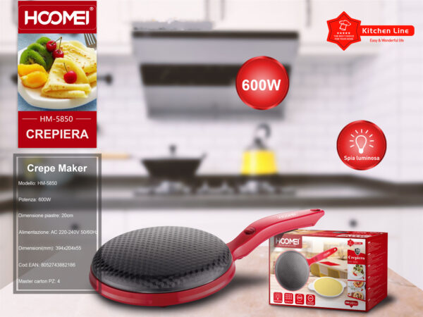 Maquina de panqueca 20cm 600W HM-5850