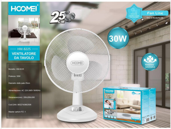 Ventilador de mesa 25cm HM-8225