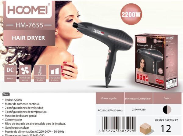SECADOR DE CABELO HM-7655