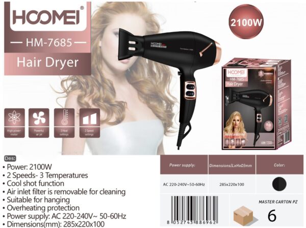 SECADOR DE CABELO HM-7685