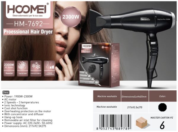 SECADOR DE CABELO HM-7692