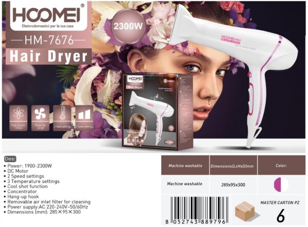 SECADOR DE CABELO HM-7676