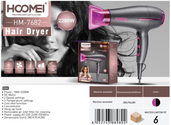 SECADOR DE CABELO HM-7682