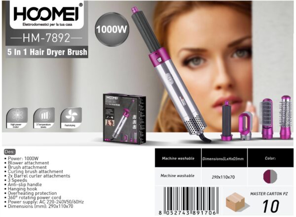 SECADOR DE CABELO 5IN1 HM-7892